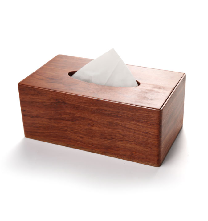 花梨木长方形纸巾盒